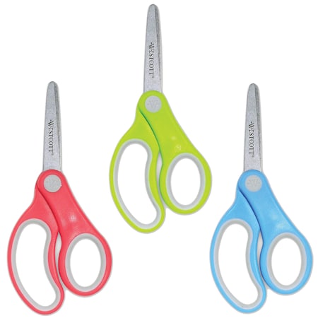 Westcott Soft Handle 5" Kids Scissors Classpack, Blunt, PK12 15971